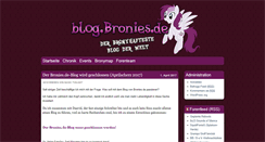 Desktop Screenshot of blog.bronies.de